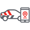 GardaWorld offre la surveillance des véhicules par GPS dans le cadre de ses services d’assistance routière.